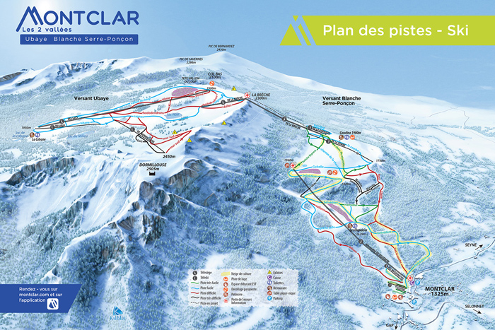 Domaine skiable de Montclar dans les Alpes de Hautes Provence